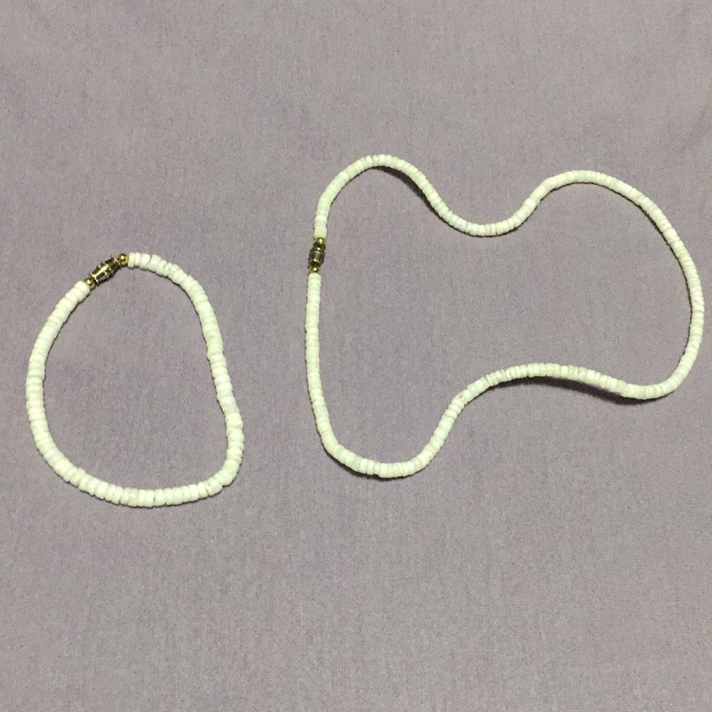 Puka Shell Necklace and Anklet set